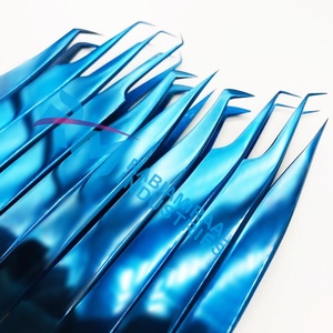 ชุดแหนบต่อขนตา RMI Shin Blue Plasma สแตนเลสสตีล ปลายเรียบละเอียด ขนาด 10 มม. สำหรับต่อขนตา - Product Image 1