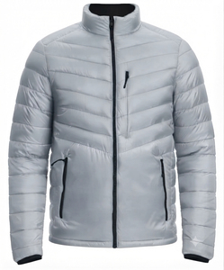 Blouson matelassé à capuche pour homme, tendance 2026, couleur unie, manteau d'hiver, fermeture éclair, rembourrage en polyester, style décontracté, coupe classique - Product Image 2