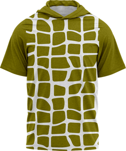 Camiseta con Capucha y Estampado Geométrico Personalizada para Hombre, 100% Poliéster, Corte Regular, Ligera, Informal, Ropa Deportiva de Verano - Product Image 4