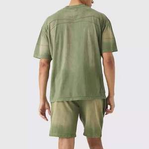 Nouveauté : T-shirt pour homme en coton 100% tricoté, délavé à l'acide, confortable, séchage rapide et coupe ample - Product Image 4