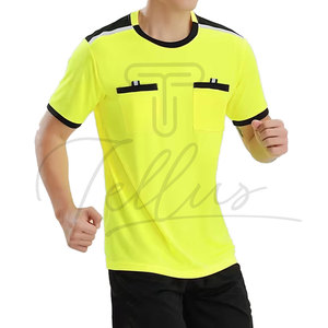 Uniforme d'arbitre de football pour hommes de qualité supérieure, manches courtes, maillot d'arbitre de football professionnel - Product Image 5