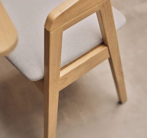 Ensemble de table à manger moderne en bois massif Mindi avec chaises rembourrées, style scandinave, meubles de salle à manger pour la maison et les restaurants - Product Image 6