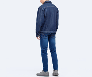 Quality Casual Embroidered Windproof Oversized Drop Shoulder Denim <b>Jeans</b> <b>Jacket</b> for Men Distressed <b>Black</b> 100% Cotton Winter - Product Image 3