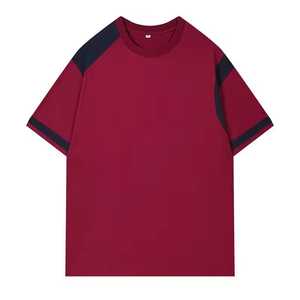 เสื้อยืดแขนสั้นผู้ชายทรงโอเวอร์ไซส์ คอโอ ผ้าถัก สไตล์ลำลอง ออกแบบเองได้ - Product Image 3