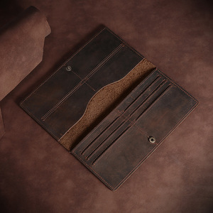 Cartera Bifold de Cuero Vacuno 100% Genuino para Hombre, Protección RFID, Hecha a Mano, Multifuncional, Diseño Paisajístico, Abierta, Superventas - Product Image 4