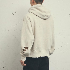Fabricant OEM de sweats à capuche streetwear - Sweat à capuche personnalisé en coton surdimensionné, délavé à l'acide et à ourlet brut vieilli, style hip-hop - Product Image 4