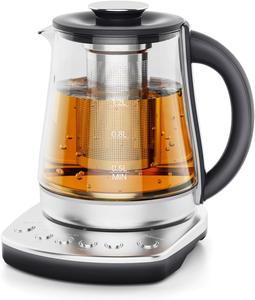 1.5L Glass Tea <b>Kettle</b> Electric Infuser Water Pot <b>Temperature</b> <b>Control</b> Tea Brewing for Home Hotel - Product Image 1
