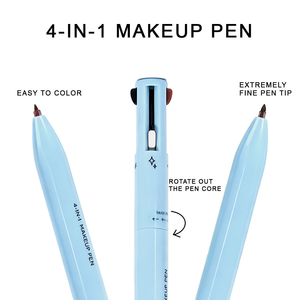 Matte Light Blue Push-Button Beauty <b>Pen</b>, Buildable Pigment Portable for Daily & Travel Use - Product Image 5
