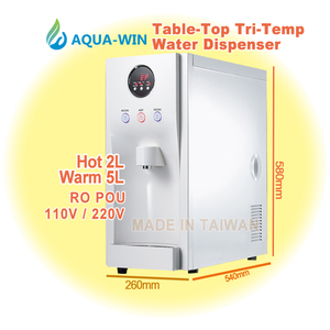Dispensador de Agua Fría/Caliente Eléctrico de Sobremesa (5 Etapas de Filtración RO, Capacidad de Calentamiento de 2L) - Plástico Ecológico para Uso en Oficina/Cocina/Hotel - Product Image 1
