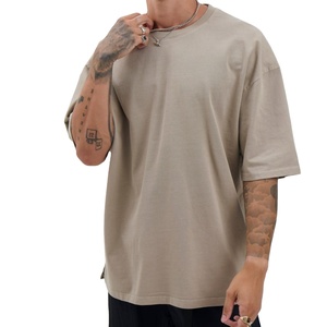 Custom Men's 100% Cotton <b>Tshirt</b> with Printing Logo Luxury Quality Blank Drop Shoulder Streetwear Oversize T-shirts for Men - Product Image 6