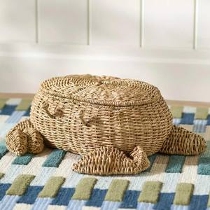 Panier décoratif en jonc de mer pour enfants, fait main, pour ranger les jouets, idéal pour la chambre d'enfant et la crèche, en provenance du Vietnam - Product Image 1