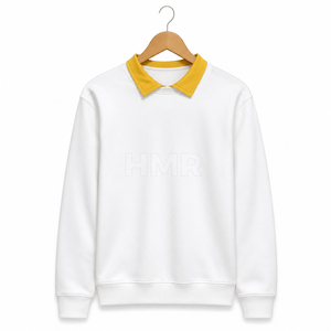 เสื้อสเวตเชิ้ตแขนยาวสีขาว HMR Sorority Sisterhood พร้อมปกปีเตอร์แพนสีเหลือง เสื้อถักลำลองสำหรับใส่ในฤดูใบไม้ร่วง - Product Image 5