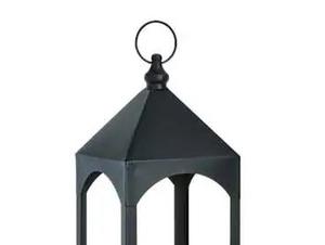 Farol de Metal Moderno para Velas con Acabado Negro Mate, Faroles de Metal para Velas para Decoración del Hogar y Exteriores, Personalizados, Venta al Por Mayor - Product Image 2