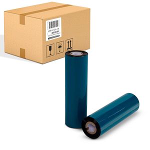 12-Pack 4.33\" X 244'\ 0.50 Core Thermal Wax Resin <b>Printer</b> <b>Ribbons</b> for Address Labels Shipping Garment Tags Price Tickets - Product Image 1