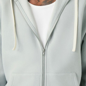 Easy men basics zipper oversized hoodie simple everyday style soft fleece cotton fabric full <b>zip</b> <b>hooded</b> relaxed winter outfit - Product Image 4