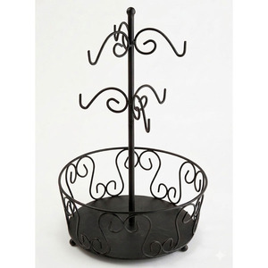 Moderno Portavasos Metálico con Almacenamiento para Cápsulas de Café - Product Image 1