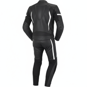 Combinaison de moto professionnelle pour homme en cuir véritable, homologuée CE, 2 pièces, avec empiècements respirants et extensibles - Product Image 4