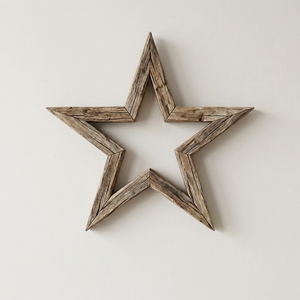 Starline Sculpture d'étoile en bois artisanale, style rustique et céleste, pour décoration de table et murale, pièce maîtresse décorative pour la maison - Product Image 5