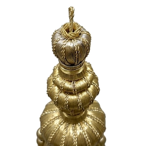 Gold Bullion <b>Wire</b> Tassels Trim <b>Curtains</b> Made of 100% Polyester Customized Size Ceremonial Tassel for Decoration - Product Image 2