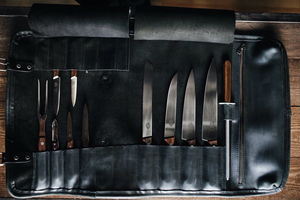 Sac de rangement professionnel pour couteaux de chef en cuir véritable de qualité supérieure avec protection anti-odeurs pour une utilisation en cuisine LBKR-0003 - Product Image 4