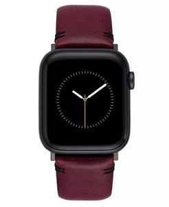 Cinturino in pelle Premium bordeaux da uomo compatibile con orologio Apple 42mm, 44mm, 45mm, Ultra, Ultra2 | Vince Camuto - Product Image 1