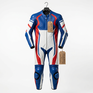 Traje de Motocicleta de Cuero Vacuno Hecho a Mano, Talla, Color y Logotipo Personalizados, OEM, MOQ 1 - Product Image 3