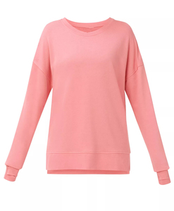 Sudadera de Cuello Redondo para Mujer, 100% Algodón, Sudaderas Gruesas, Diseño Liso - Product Image 1