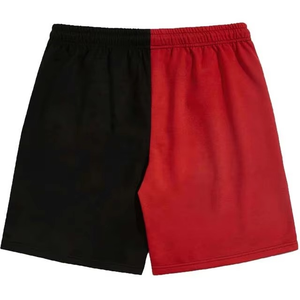 Pantalones Cortos Rojos y Negros para Hombre, Diseño de Contraste Intenso, Ligeros, de Verano, Cintura Elástica, Estilo Casual Urbano, Cómodos de Usar - Product Image 5