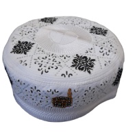 Nouveau bonnet de prière musulman pour hommes - 100% coton, impression numérique, gaufré, personnalisable, formel, toutes saisons, ajustement réglable