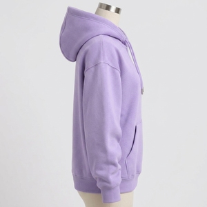 เสื้อฮู้ดดี้ผู้หญิงผ้าฝ้ายเนื้อหนานุ่ม ซับในขนนุ่ม ทรงหลวมไหล่ตก สวมใส่สบาย ตัดเย็บตามสั่ง เสื้อฮู้ดดี้โอเวอร์ไซส์สำหรับผู้หญิง - Product Image 3