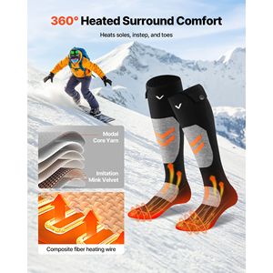 Calze Riscaldate Ricaricabili di Media Taglia 5000mAh per Sport all'Aperto, Controllo Elettrico tramite APP con 4 Livelli di Riscaldamento - Product Image 3