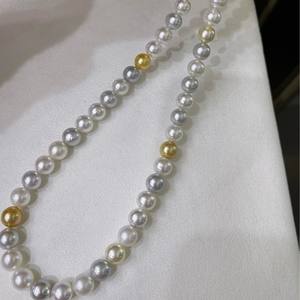 Collier de luxe en or 14 carats avec pendentif en perle d'eau douce véritable de style rose, haute brillance, article de bien-être - Product Image 2