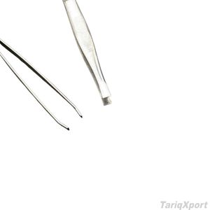 Pince à épiler professionnelle de haute qualité en acier inoxydable, à pointe incurvée, pointe pointue, logo privé personnalisé, fabriqué au Pakistan, pour usage beauté - Product Image 3