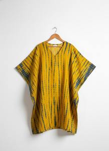 Caftán Tie Dye para Mujer, Largo hasta el Suelo, Ecológico, 100% Algodón, Corte Holgado, Cintura Natural, Estilo Casual de Verano, Boho, para Vacaciones - Product Image 5