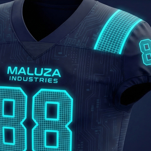Maillots de football américain d'été personnalisés en sublimation pour la vente en gros, avec empiècements en maille respirante, coutures renforcées, séchage rapide - Product Image 4