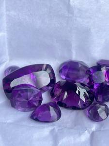 Lot de pierres précieuses naturelles en améthyste, taille émeraude, quartz violet, pierres calibrées, certifiées par un tiers, pour la fabrication de bijoux - Product Image 6