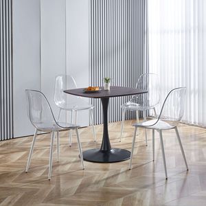 Set di 4 Sedie da Pranzo con Gambe in Metallo e Sedute in Plastica - Product Image 5