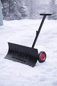 Pousse-neige à lame en acier de 30 pouces de large avec roues, lame et poignée réglables, pelle à neige en acier pour allée et usage extérieur ODGWTO017 - Product Image 4