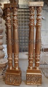 Pilar Tradicional de Fibra Dorada para Decoración de Bodas, Uso Interior/Exterior, Entrega Rápida, Shobha Jain Impex Delhi India - Product Image 4