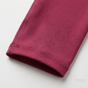 <b>Women</b> Seamless Yoga Set 2 Piece High Waist Leggings and Scoop Neck Tank <b>Top</b> <b>Burgundy</b> - Product Image 6