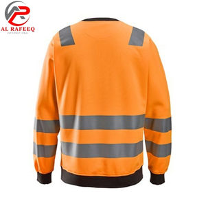 Sudadera de trabajo con logotipo personalizado para hombre, sudadera reflectante de alta visibilidad con cuello redondo al por mayor, sudadera de lana para hombre y mujer para invierno - Product Image 4