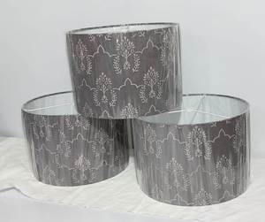 Modern ikat drum <b>lamp</b> <b>shade</b> featuring an elegant printed floral pattern with Spider fittings best for floor <b>lamp</b> & pendent <b>lamp</b> - Product Image 5