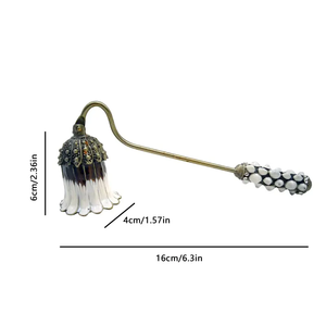 Éteignoir à bougie élégant à long manche en métal, accessoire pour bougies, éteignoir de mèche, décoration d'intérieur, cadeau - Product Image 3