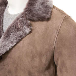 Abrigo de Invierno para Hombre, Estilo Urbano, Manga Larga, Color Sólido, Cuero Genuino, Cuello Camisero, Logotipo Personalizable, Impermeable y Resistente al Viento - Product Image 6