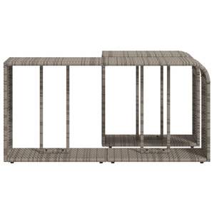 Étagère de rangement de taille moyenne en rotin PE gris et acier thermolaqué, durable et élégante - Product Image 6