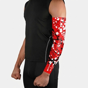 Manchons de bras sportifs personnalisés en polyester imprimé numériquement pour hommes et femmes, longueur intégrale, pour baseball, basketball, golf, course à pied, toutes couleurs - Product Image 1