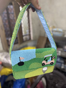 กระเป๋าคลัทช์งานทำมือสไตล์โบฮีเมียนอินเดียจุของได้เยอะสำหรับผู้หญิงกระเป๋าคลัทช์สำหรับช้อปปิ้งตอนเย็นลูกปัดสไตล์โบฮีเมียนขายส่ง - Product Image 2