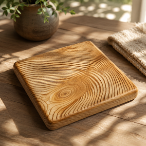 Square Pine <b>Decking</b> Board With <b>Brushed</b> Wood Grain Finish Rustic Outdoor Use Waterproof Dual Lock Interlocking - Product Image 1