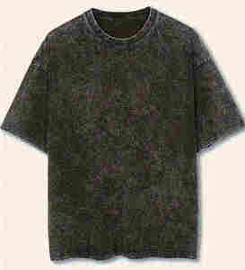 เสื้อยืดโอเวอร์ไซส์แบบย้อมสีเอซิดสำหรับผู้หญิง สไตล์ลำลอง ผ้าฝ้ายคลาสสิก ย้อมสีเอซิด โอเวอร์ไซส์ ขายส่ง - Product Image 1