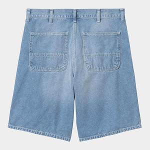 Shorts en jean délavé bleu clair pour hommes, coupe ample, personnalisables avec broderie et impression, design exclusif, vente en gros - Product Image 2